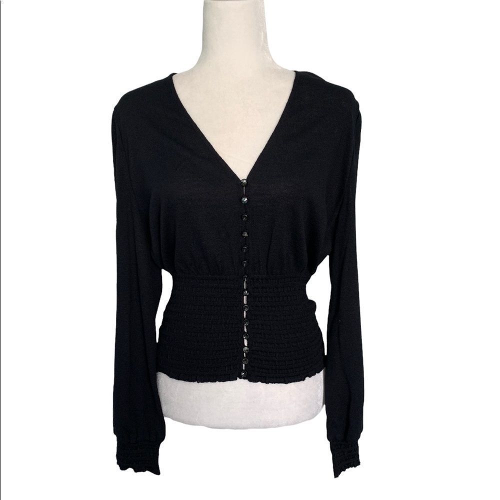 St. John Vintage Evening Black V Neck Cardigan| Size 10